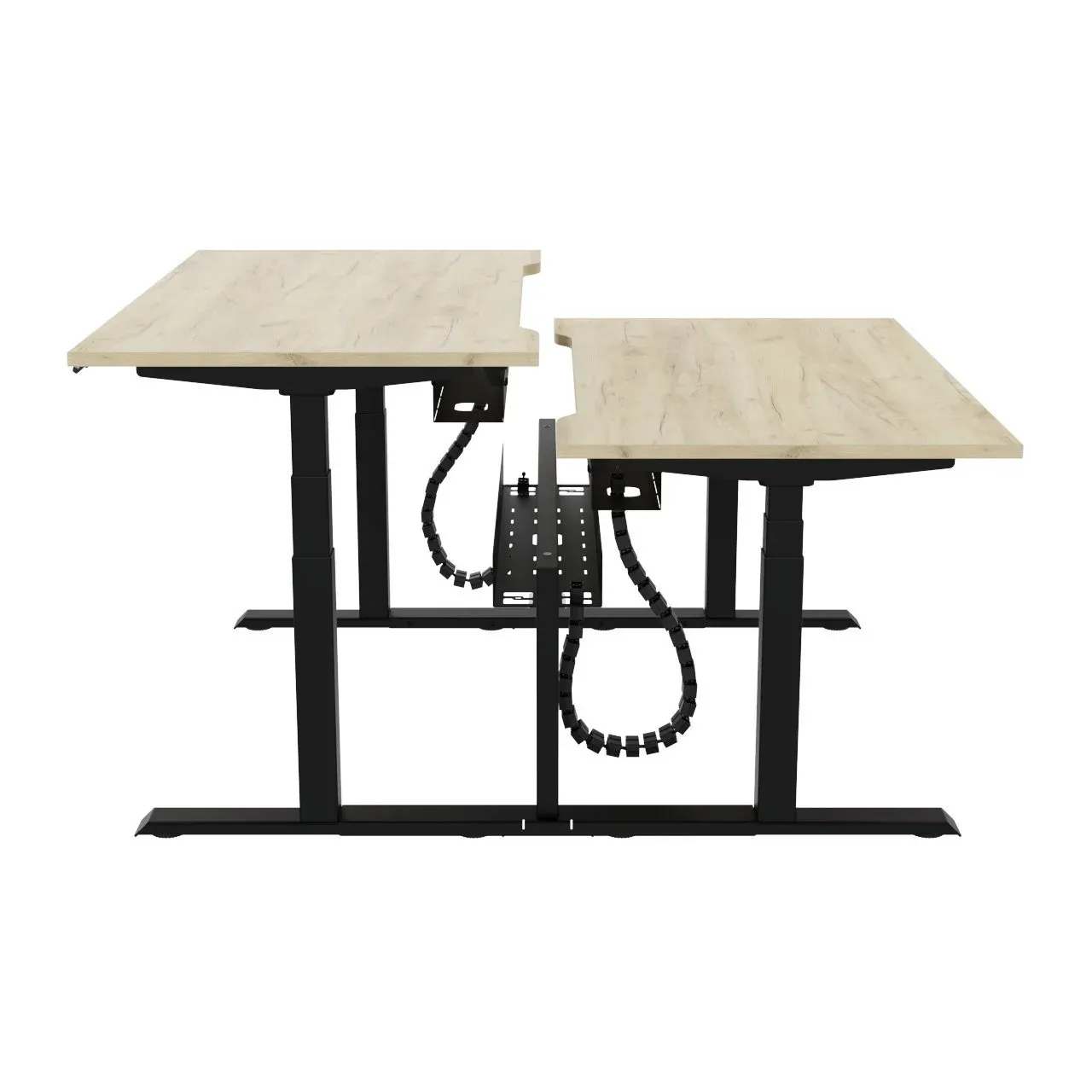 R!se linked bench desk configuration for open plan offices